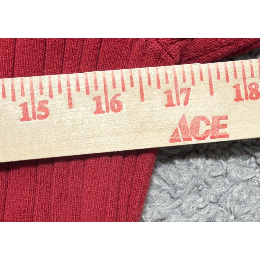 Talbots Turtleneck Sweater Size Petite M Thin Ribbed Knit Pullover Sweater Red
