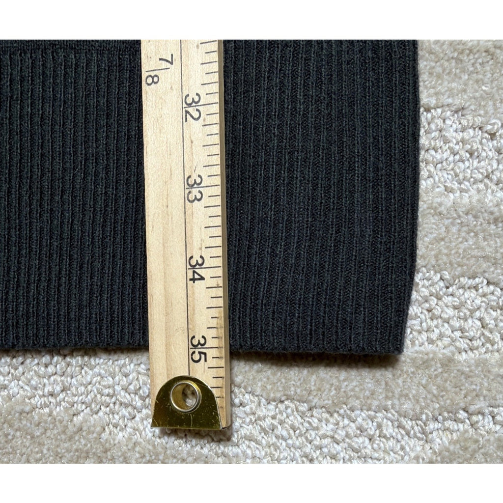 Cato Grey Ribbed 3/4 Sleeve Embellished Jewel Pullover Sweater Dress Sz Small