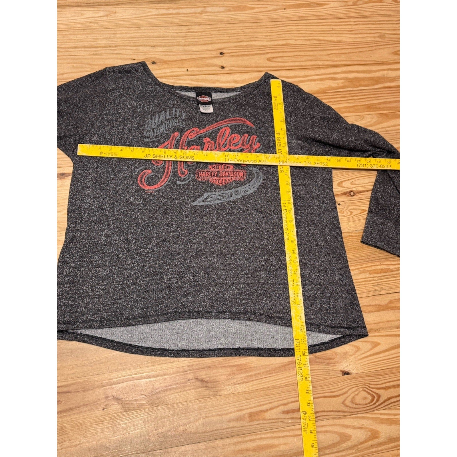 Harley Davidson Wild West Lubbock TX Shirt Long Sleeve Top Biker Women’s Size 1X