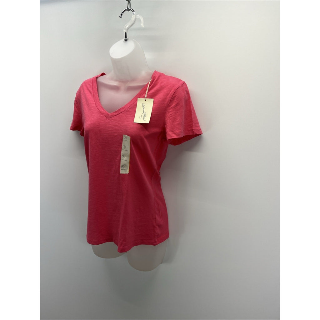 Universal Thread V-neck Shirt T-Shirt size S- Full Bloom Pink/Short Sleeve NEW