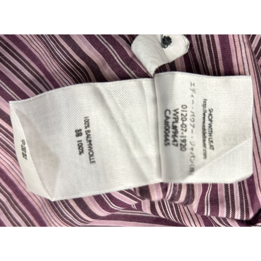 EDDIE BAUER WOMEN'S WRINKLE RESISTANT STRIPED COTTON SHIRT - SIZE XXL 9647.