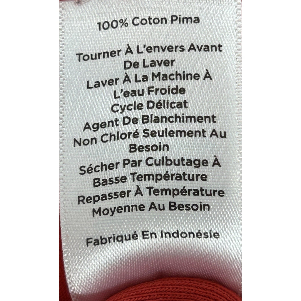 Women's Red Talbots Long-sleeved 100% Pima Cotton Tee EX-LARGE PETITE.