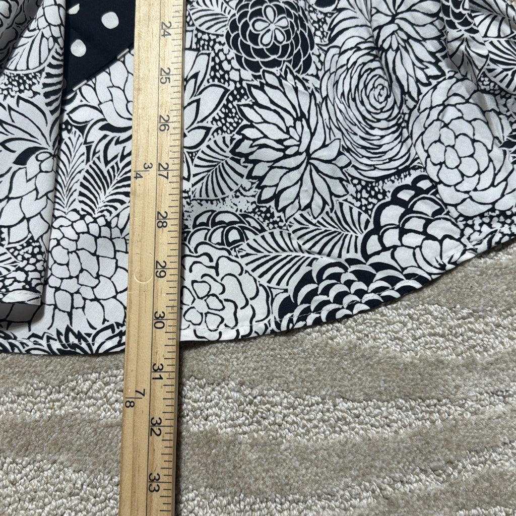NWT CATO Women’s Long Sleeve Blouse Black/white Floral Plus Size 22/24