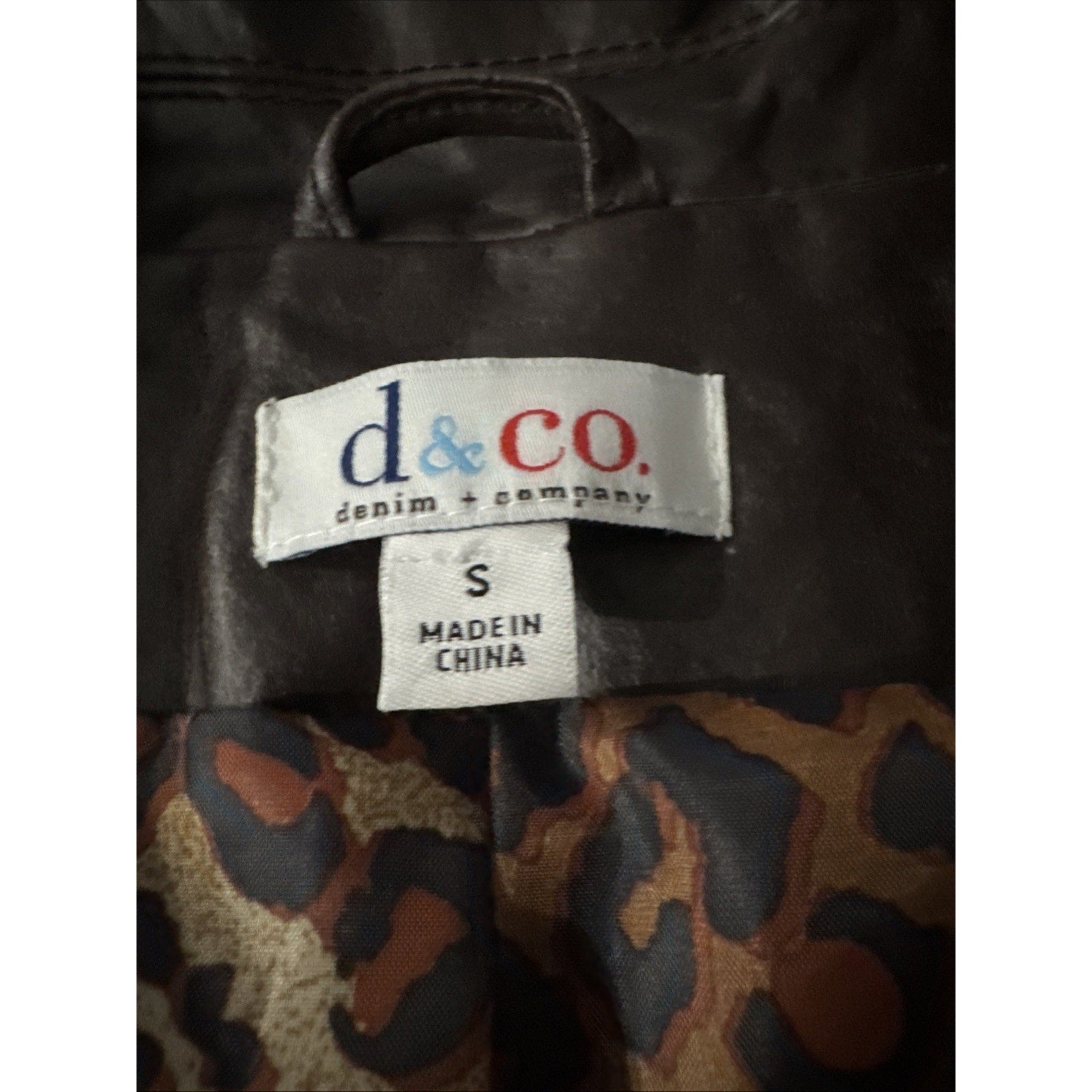 Denim & Co D&CO Leather Ladies Brown Motorcycle Jacket, Size S Style A201535,