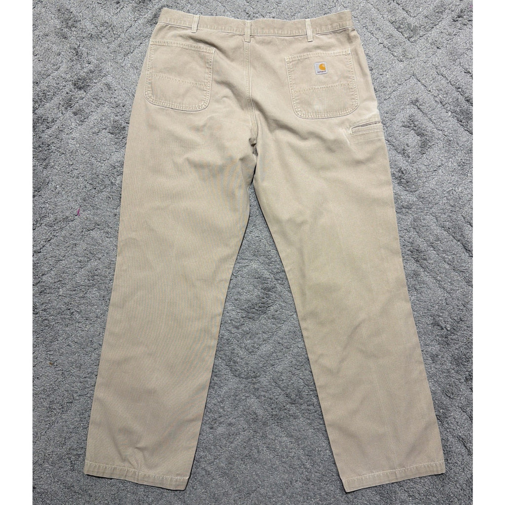CARHARTT Men's B299 GKH Canvas Khaki Relaxed Fit Pants Work Tan 40x34