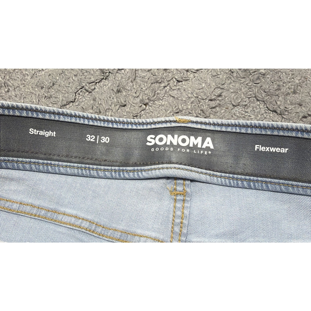 SONOMA GOODS FOR LIFE FLEXWEAR STRAIGHT FIT STRETCH DENIM JEANS 32x30 NWT