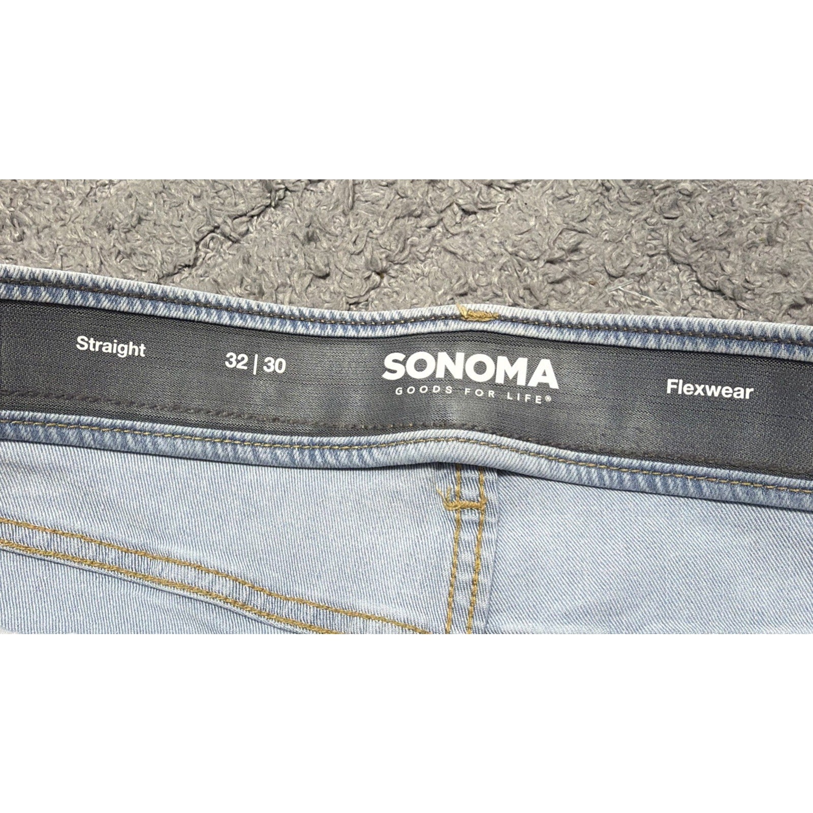 SONOMA GOODS FOR LIFE FLEXWEAR STRAIGHT FIT STRETCH DENIM JEANS 32x30 NWT