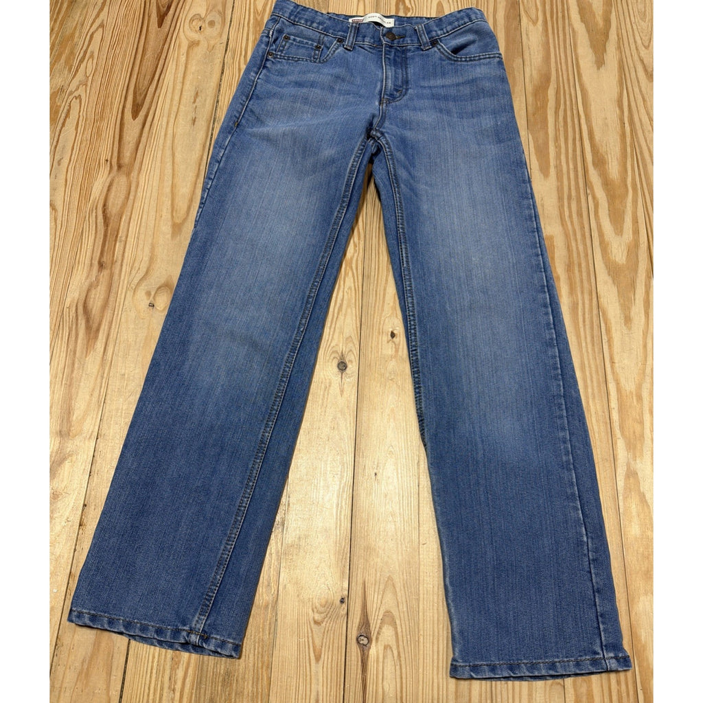 Levi's 505 Adjustable Elastic Waist Blue Jeans Stretch Boy’s Size 12 26x28