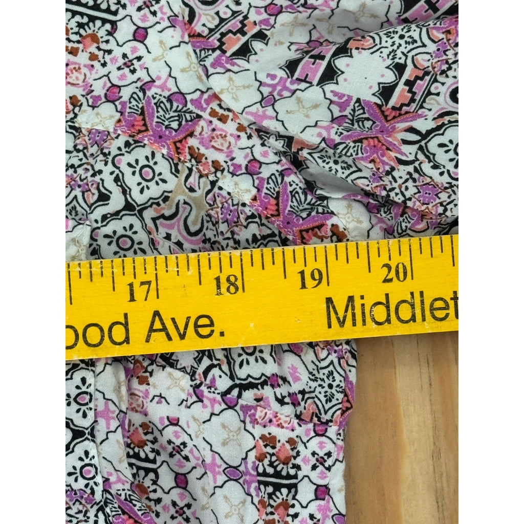 Maeve Anthropologie Pink Colorful Pleat Blouse XS