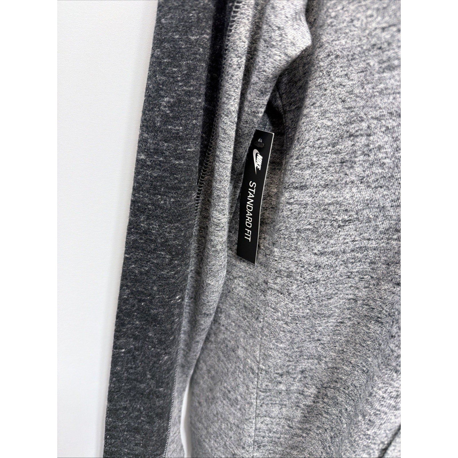 Nike Women's Sportswear Gym Pullover Hoodie Gray/Black/White Medium New