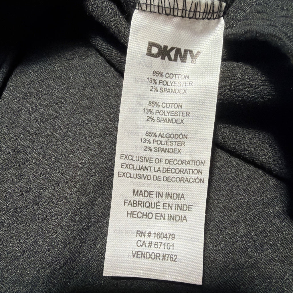 Mens DKNY Black 1/4 Zip Polo Size Large