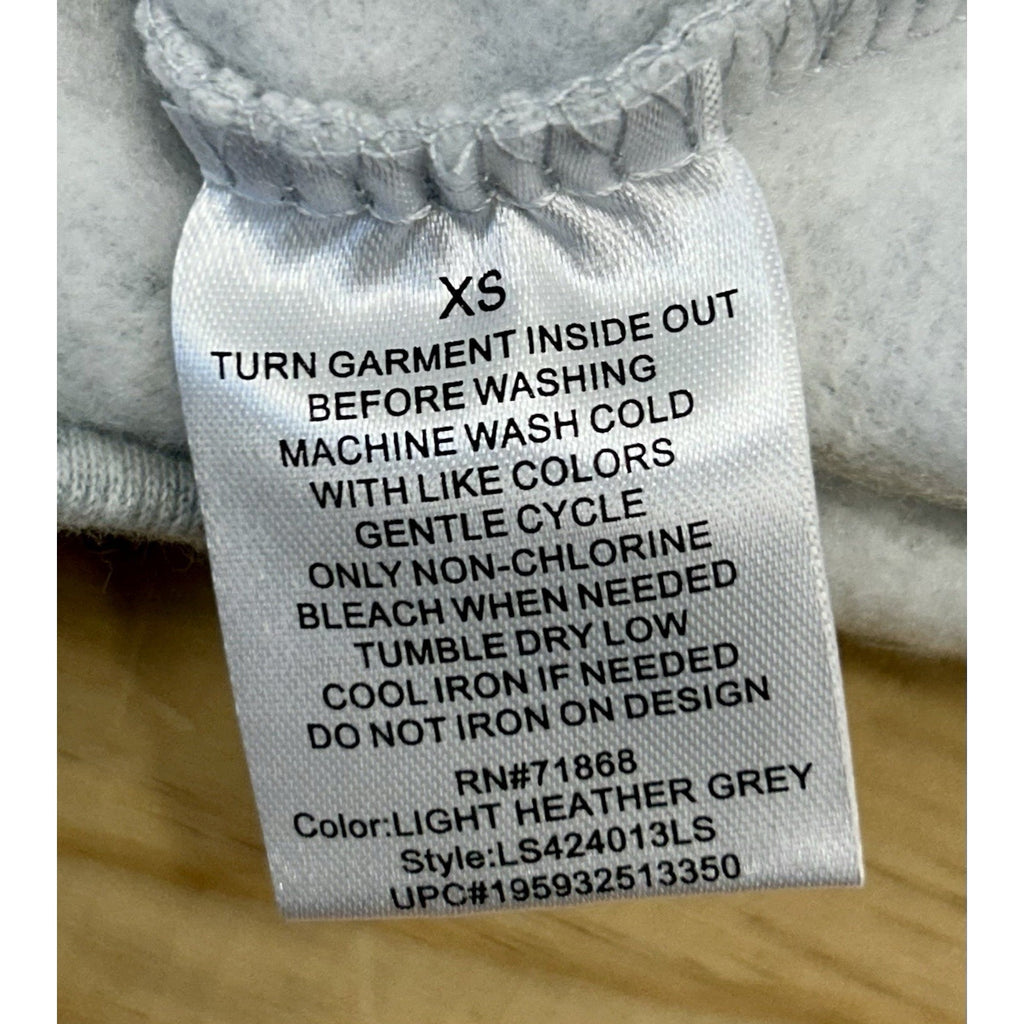 Women's Gray Mickey Mouse Graphic Sweatshirt with Long Sleeves size XS 0-2 New.