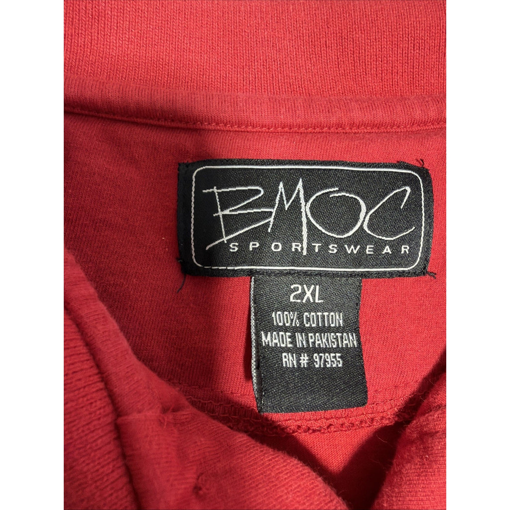 Alabama Crimson Roll Tide Men's Red Embroidered Polo Shirt Size 2XL BMOC Sports