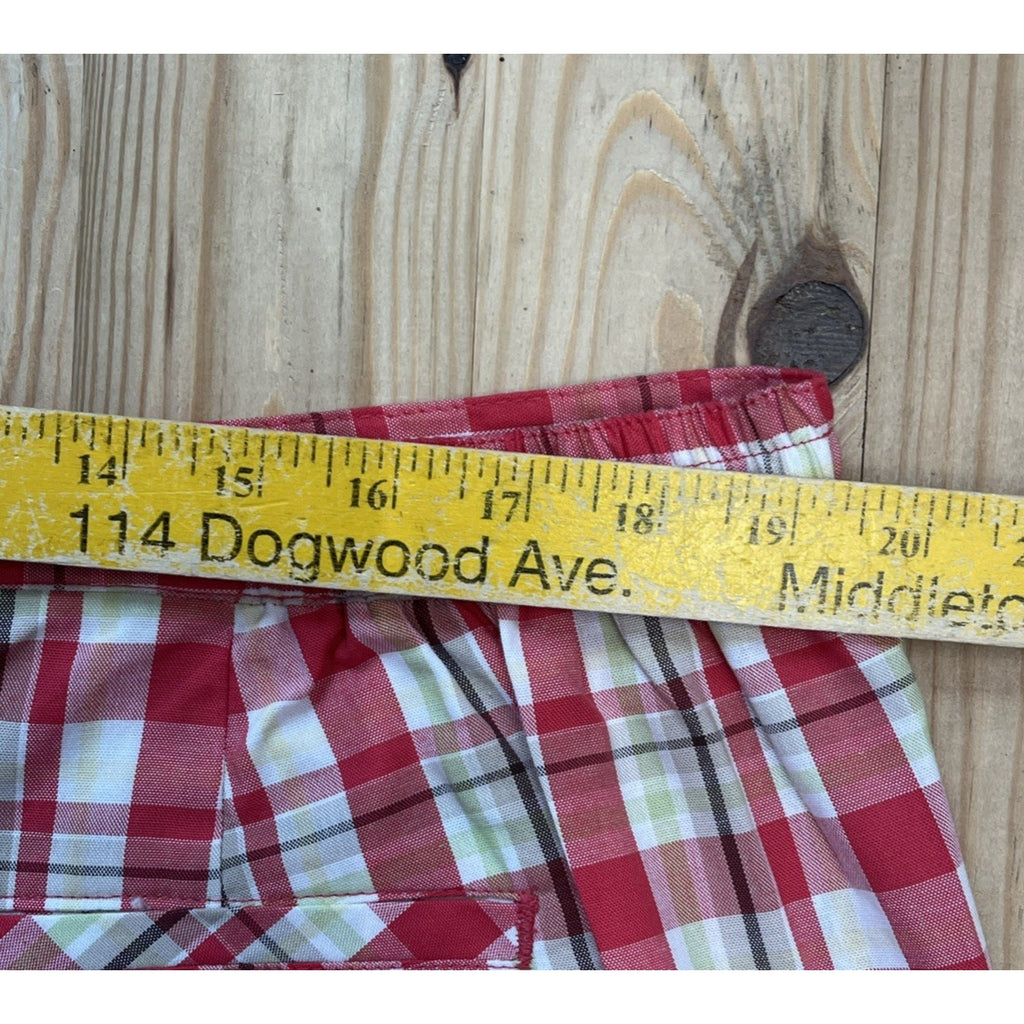 WOMENS SIZE 20W PINK PLAID KORET 2 POCKET ELASTIC WAIST SHORTS