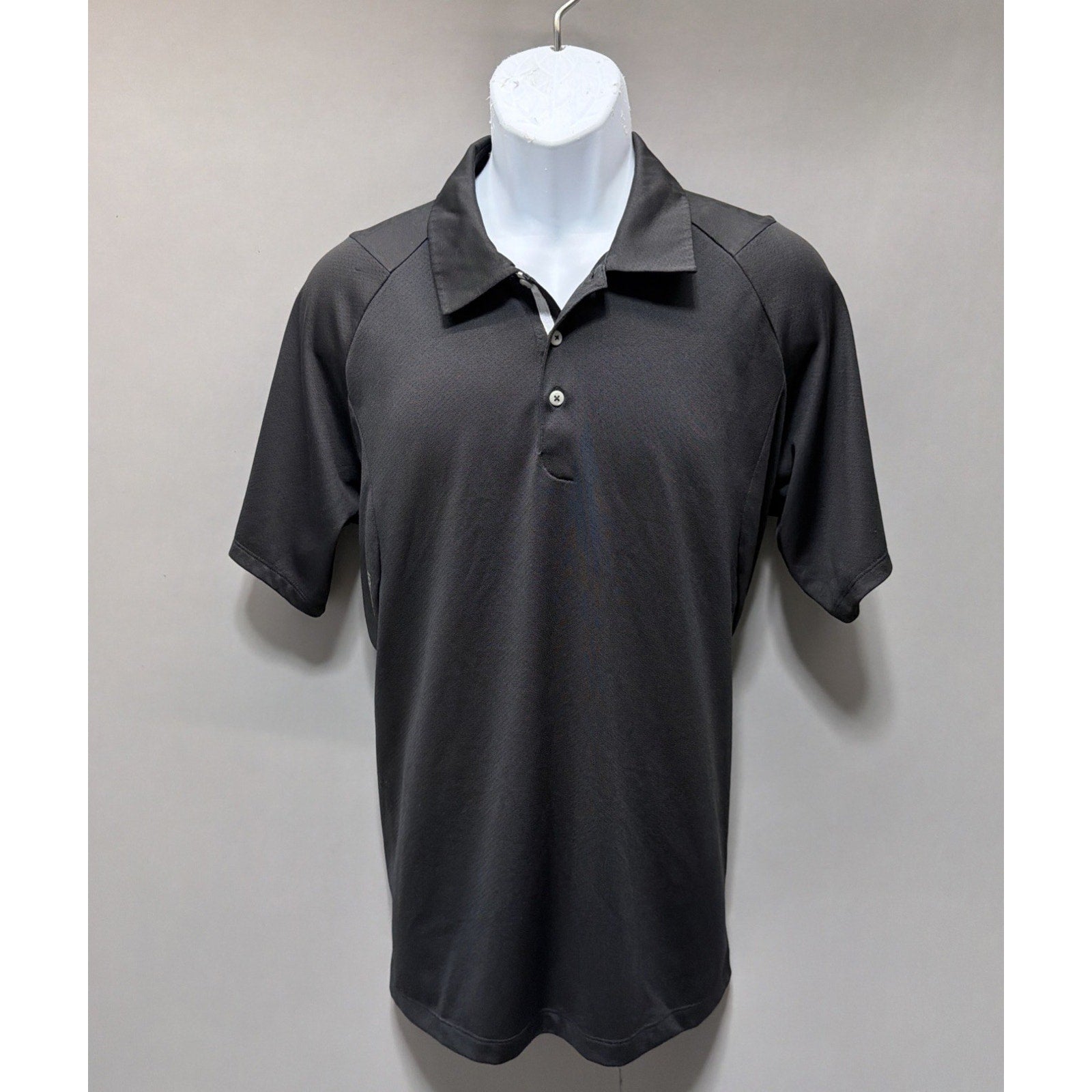 ADIDAS CLIMACOOL FORMOTION MEN'S GOLF POLO SHIRT BLACK L POLYESTER