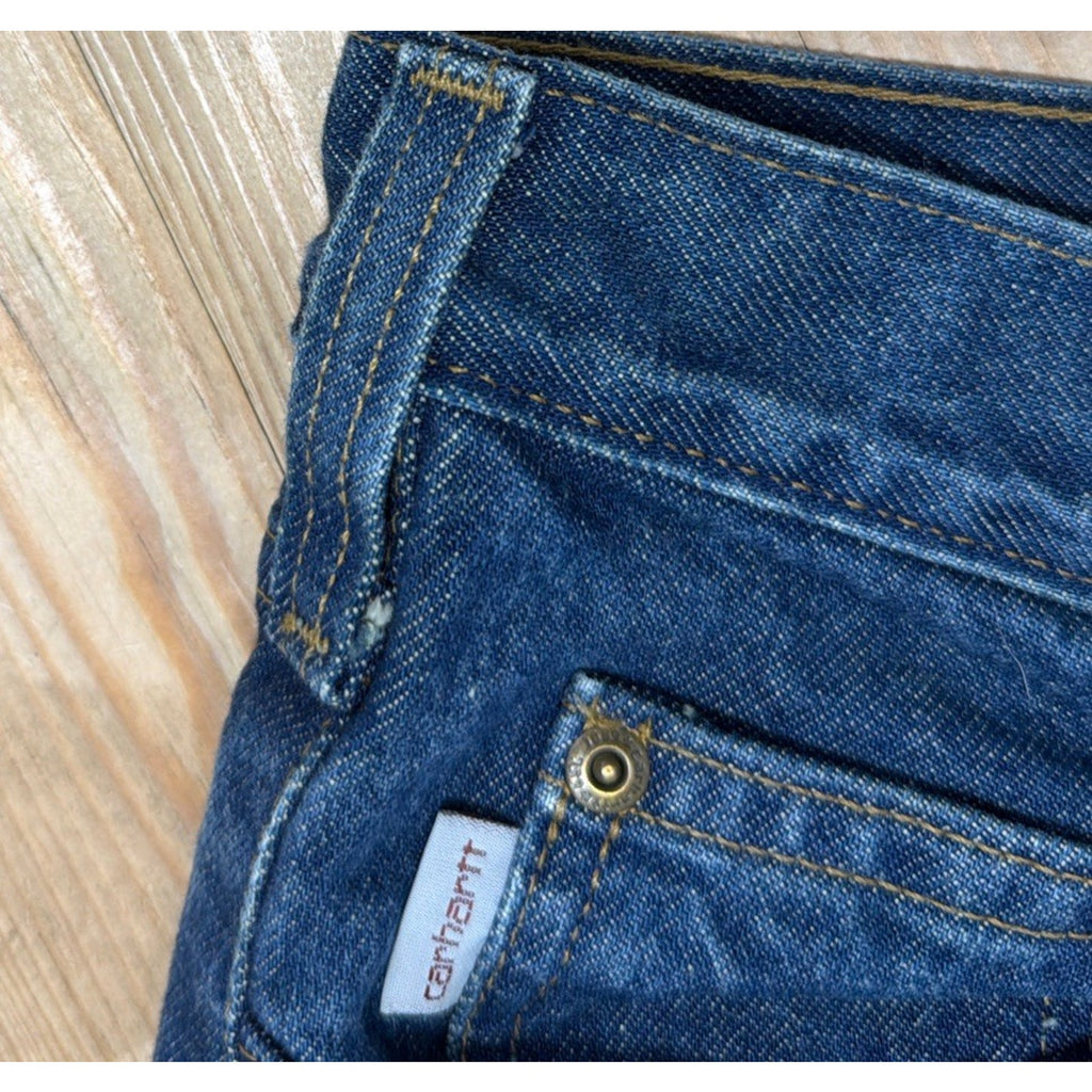 Carhartt Men's Size *42x32 B460 DVB Dark Wash Blue Relaxed Fit Jeans