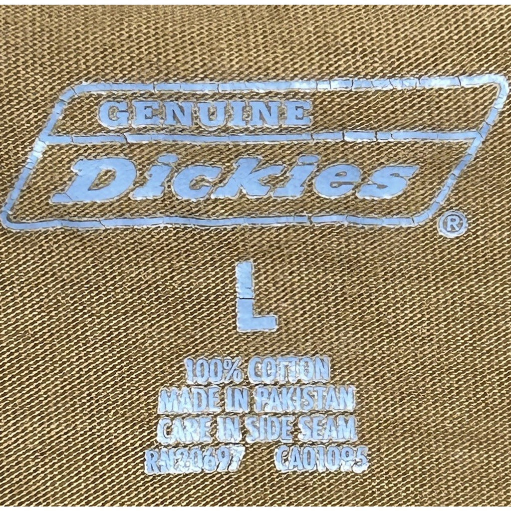 Dickies Mens Large Brown Short Sleeve T-shirt.