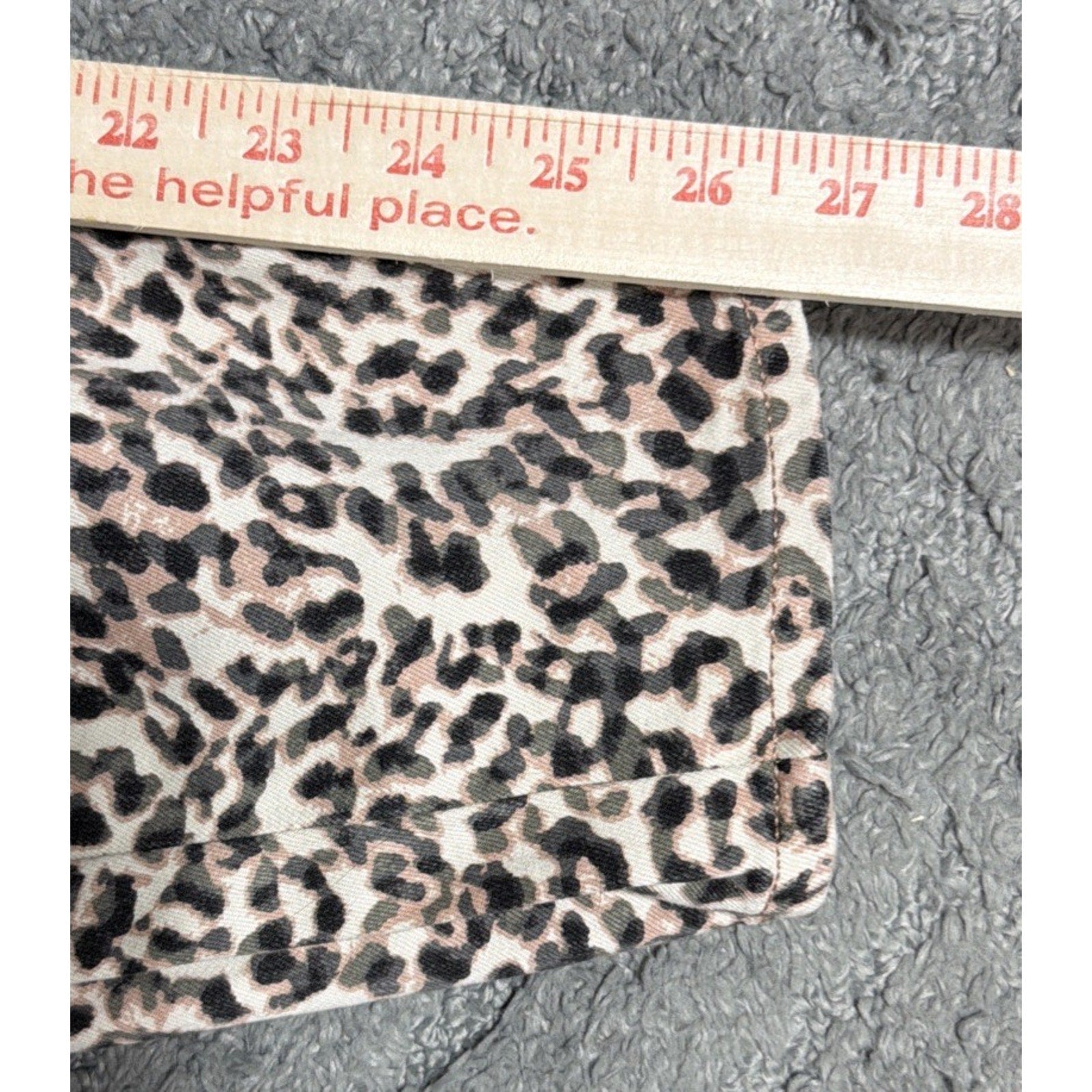 7 For All Mankind Jeans High Rise Ankle Skinny Leopard Print Women 14 Stretch