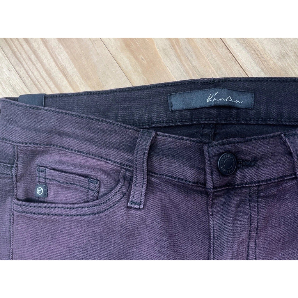 KanCan Women's 27 Skinny Jeans Burgundy Stretch Denim Jegging