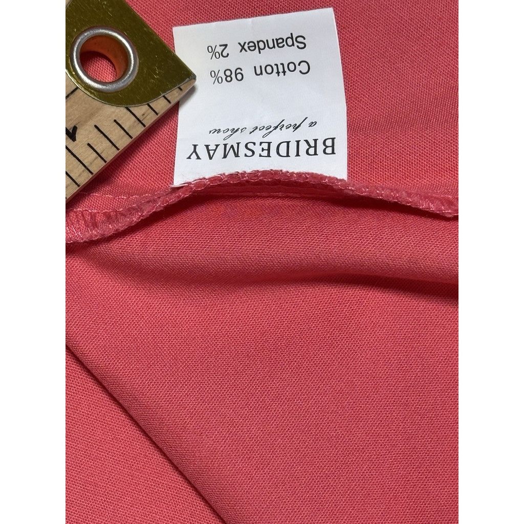 Alfred Angelo Bridesmay Coral Pink Sleeveless A-Line Bridesmaid Dress Women’s L