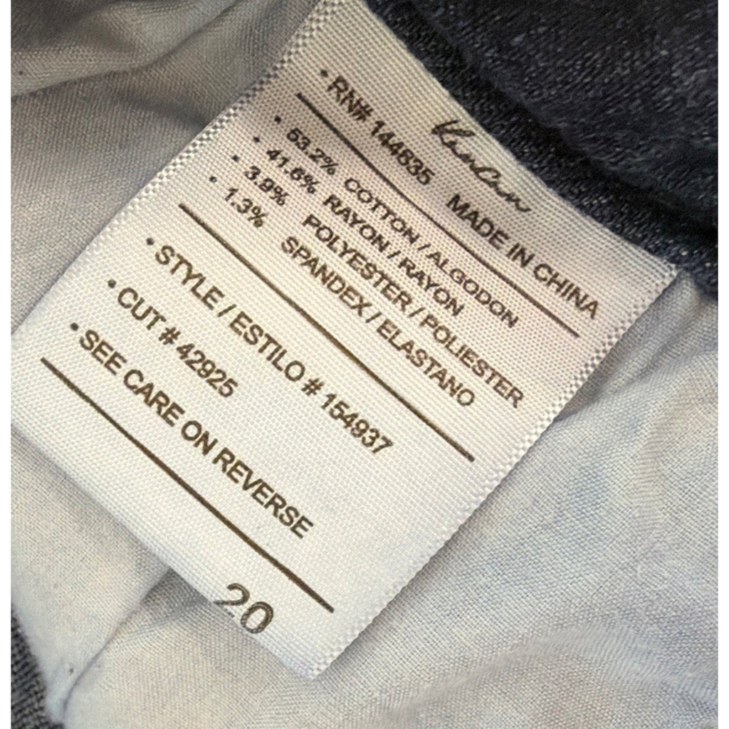 KanCan Womens Jeans Plus Size 20 Blue Skinny Slim Faded Mid Rise
