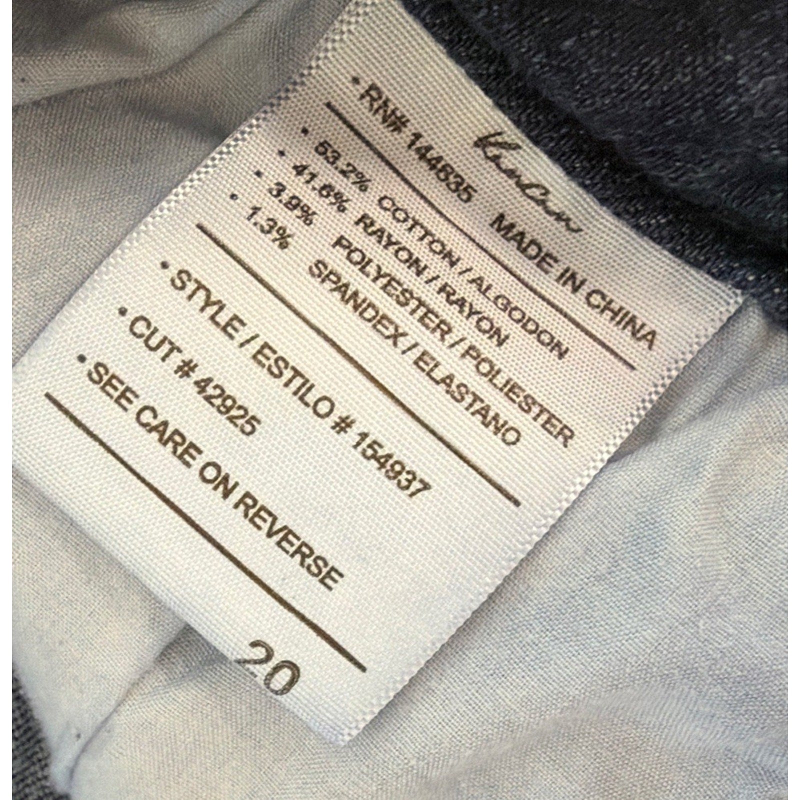 KanCan Womens Jeans Plus Size 20 Blue Skinny Slim Faded Mid Rise