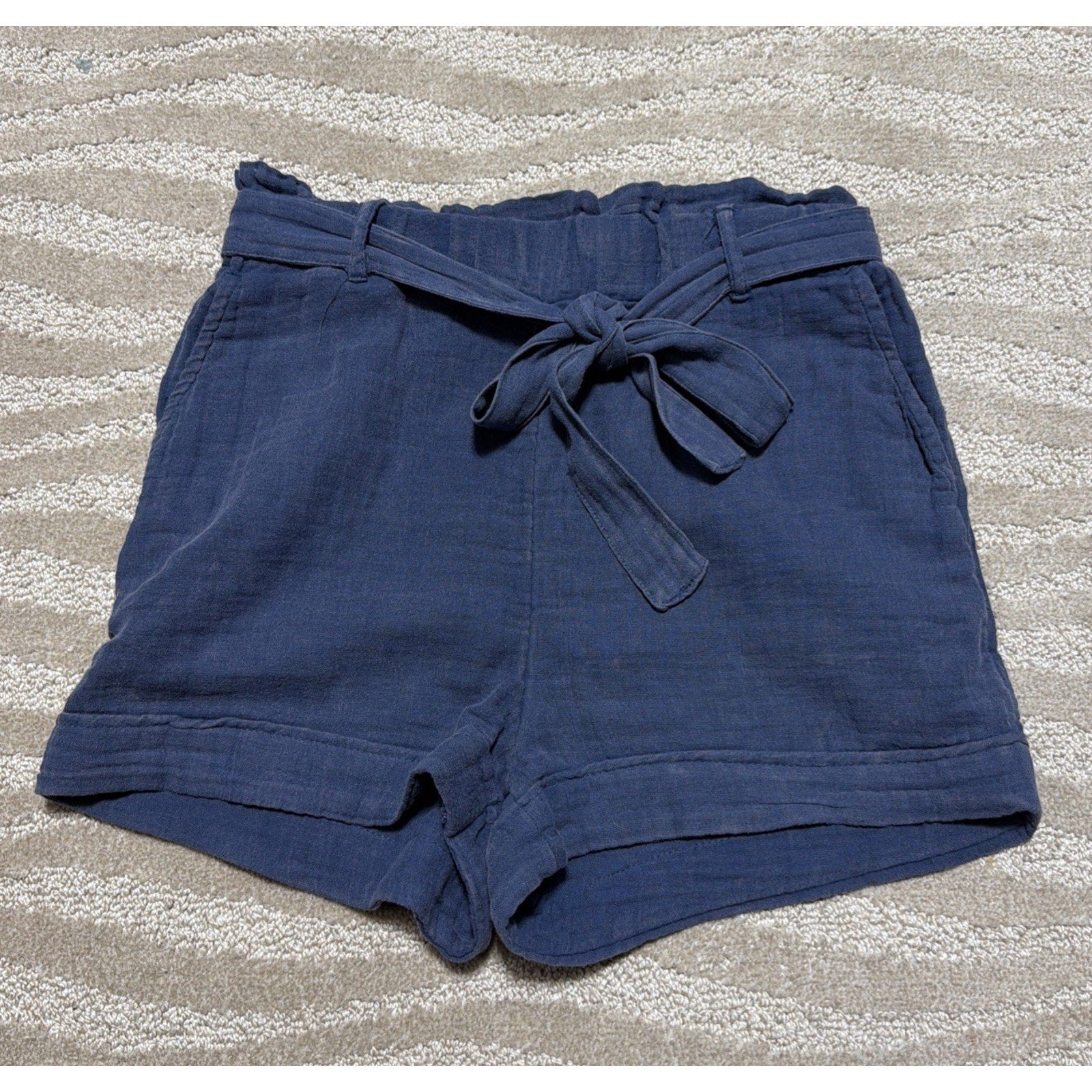 Simply Southern Blue Gauze High Rise Shorts Size XS
