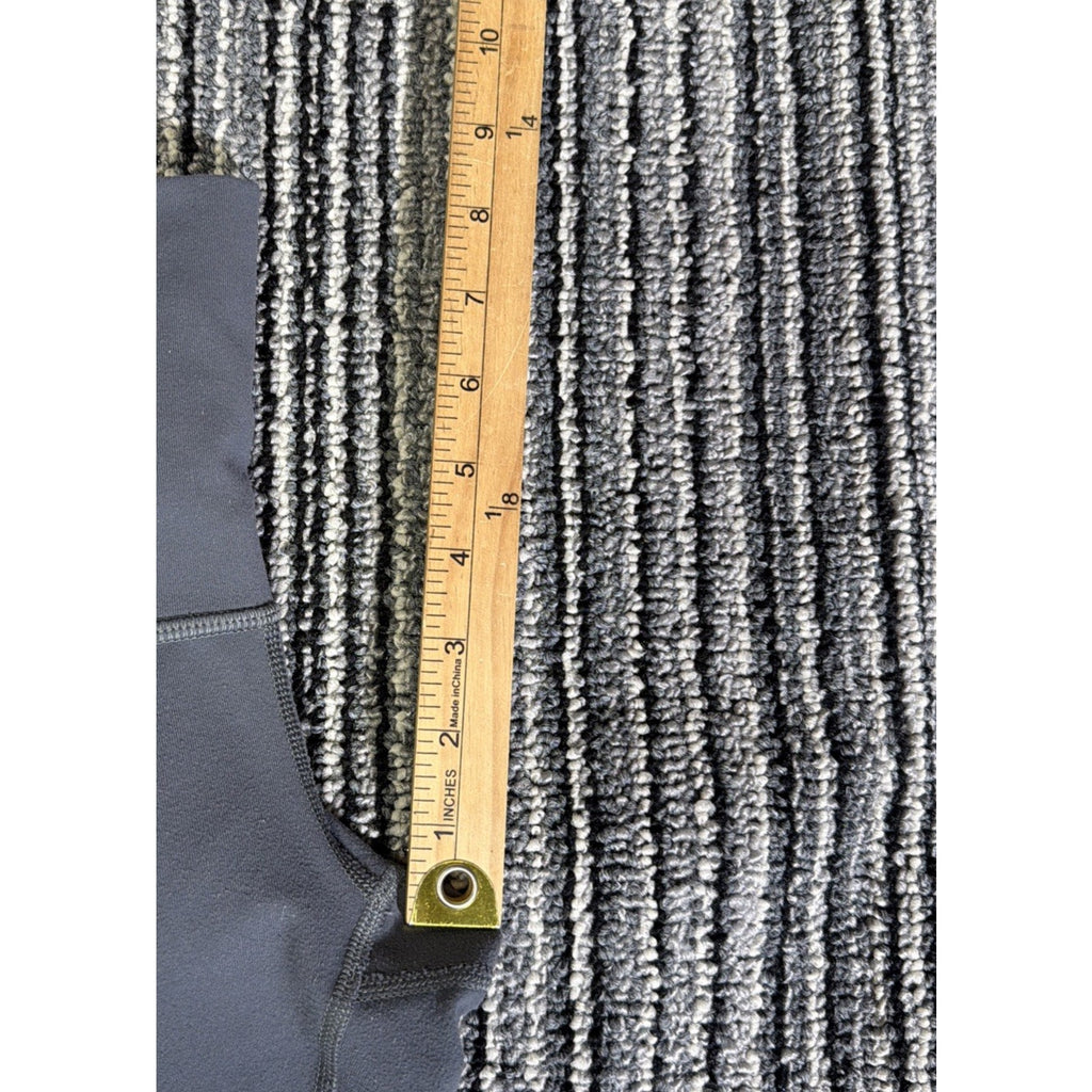 Lululemon Leggings Womens 4 Long Gray Mid Rise Mesh Panel Pockets Yoga Gym