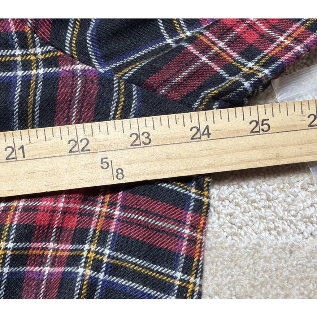NWT Westbound Women's Red, Blue & White Plaid Flannel Button-down Top Shirt PXL