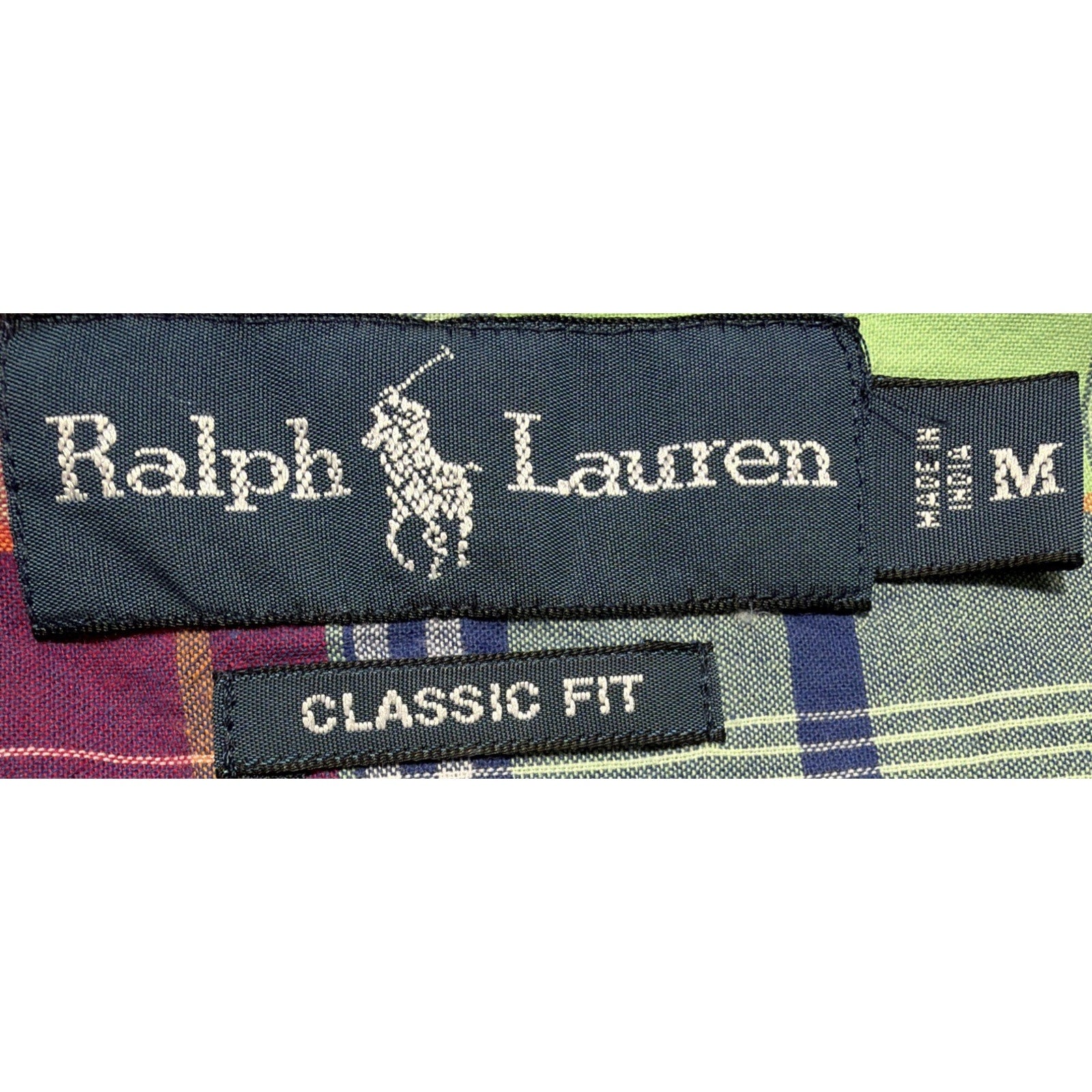 Polo Ralph Lauren Shirt Mens M Classic Fit Plaid Short Sleeve Button Down Green