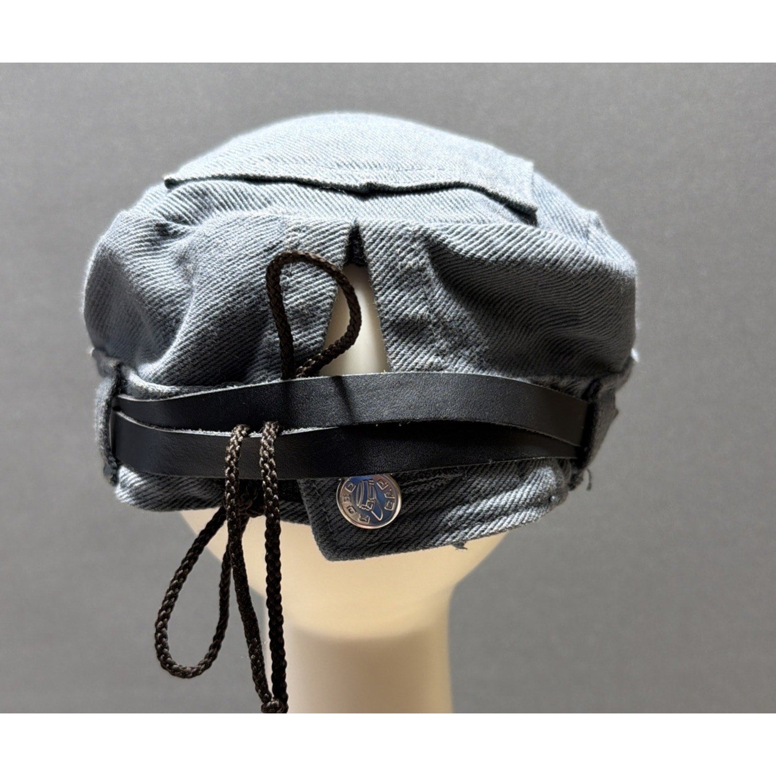 Robo Cap Denim Biker Hat Cap Size M The Road Rag Vintage Unisex With HD Patch