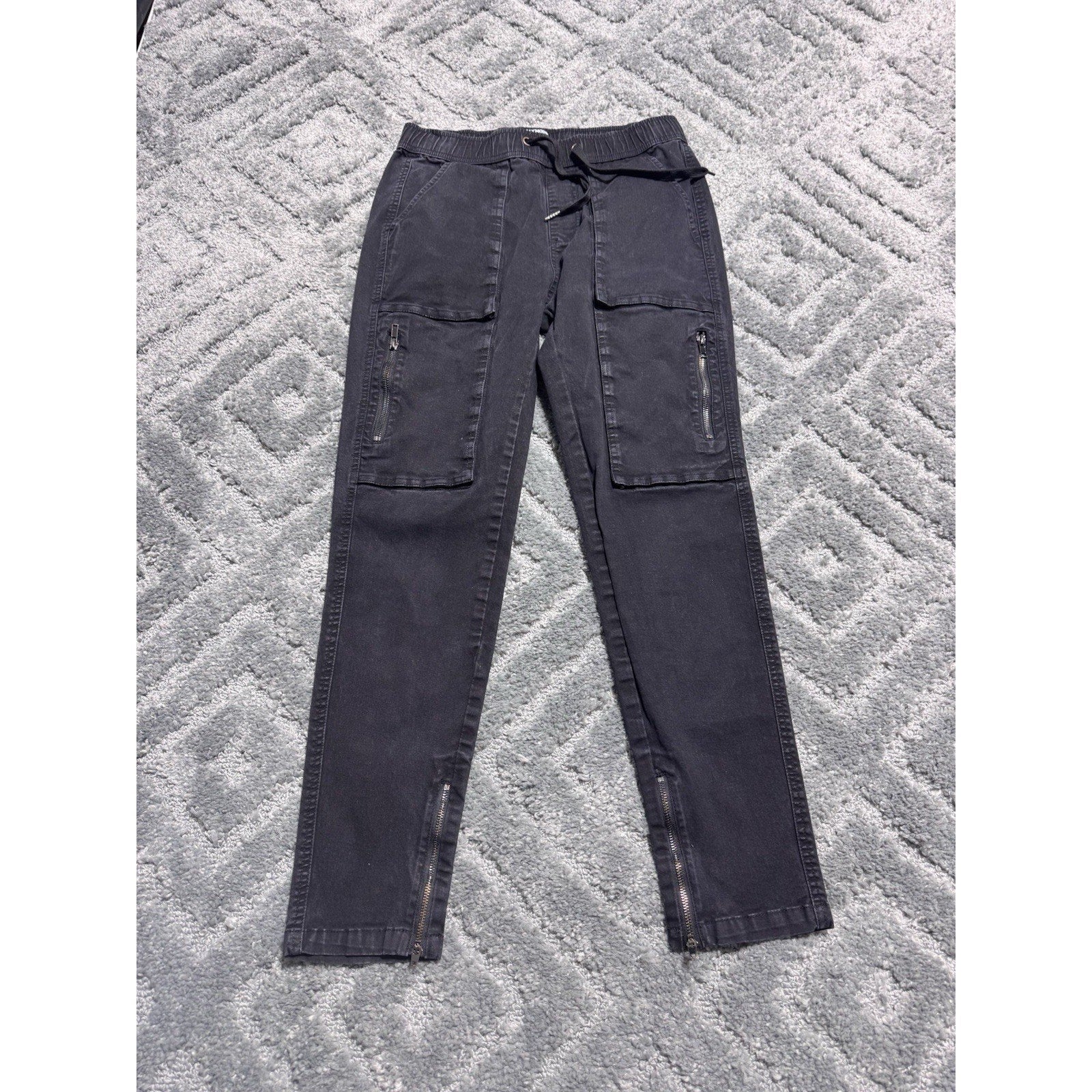 Italy Morn Men's Size Chino Jogger Pants Black 30X27