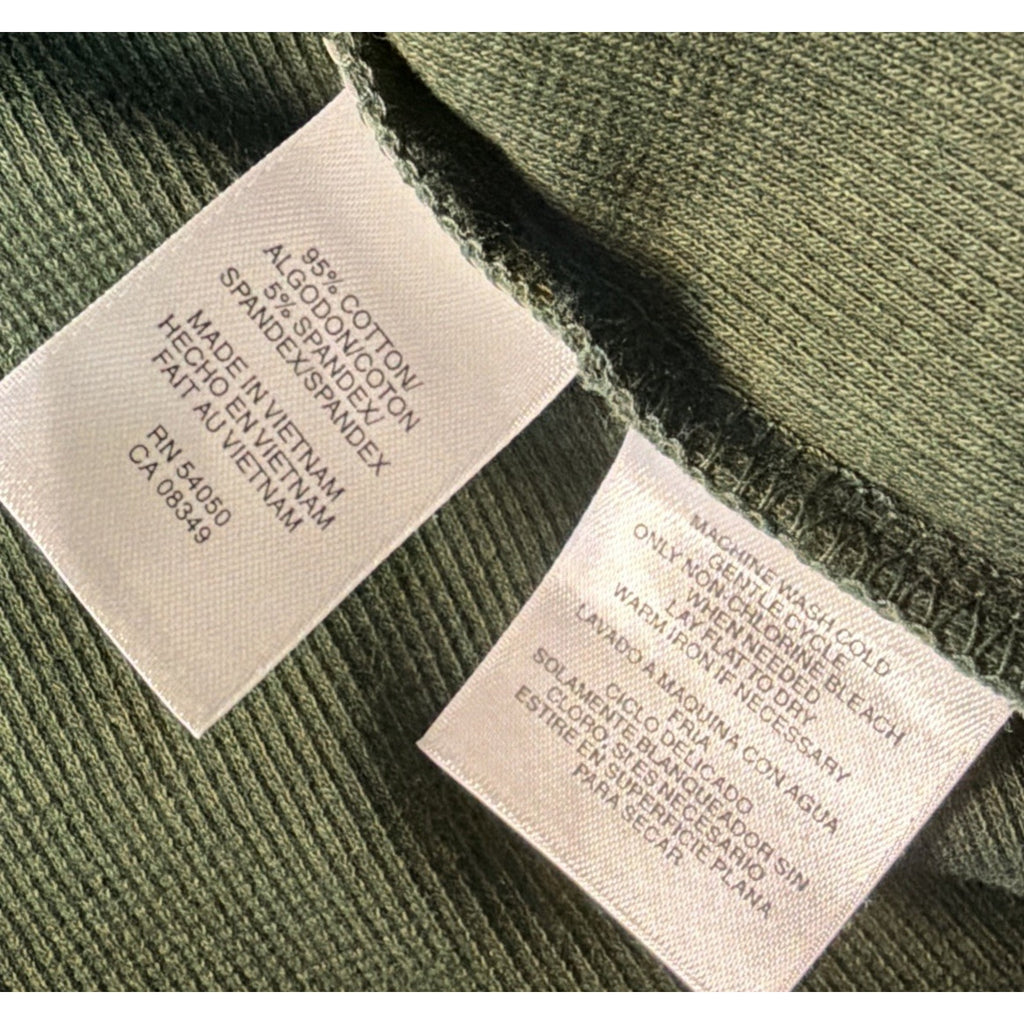 Jones New York Women's XL Cedar Green V Neck 3/4 Sleeve Knit Top Stretch New