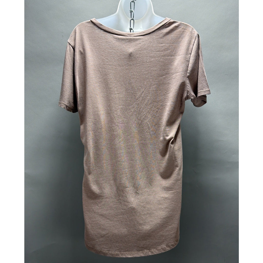 Z SUPPLY Buckle Burnout Pocket Tee V-Neck Short Sleeve Women's T-Shirt L NWT