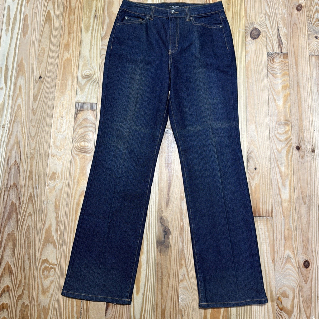Nine West Women's Size 10/29 High Rise Court Street Straight Leg Blue Jean