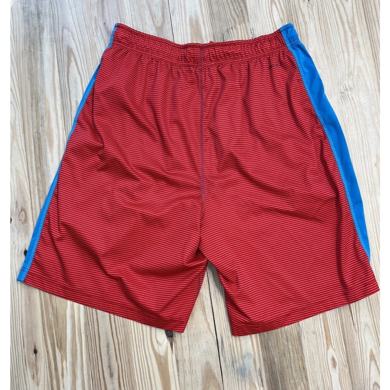 Nike Fly Shadow Dri-Fit Mens Red Striped Basketball Training Shorts Size Large