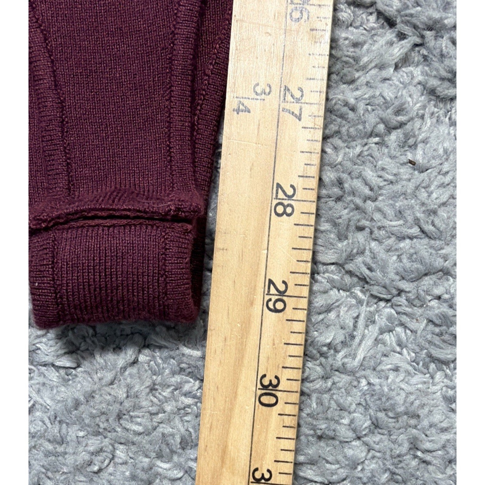 Women's Forever 21 Ribbed Long-Sleeve Bodysuit M Maroon Knit V Neck NWT