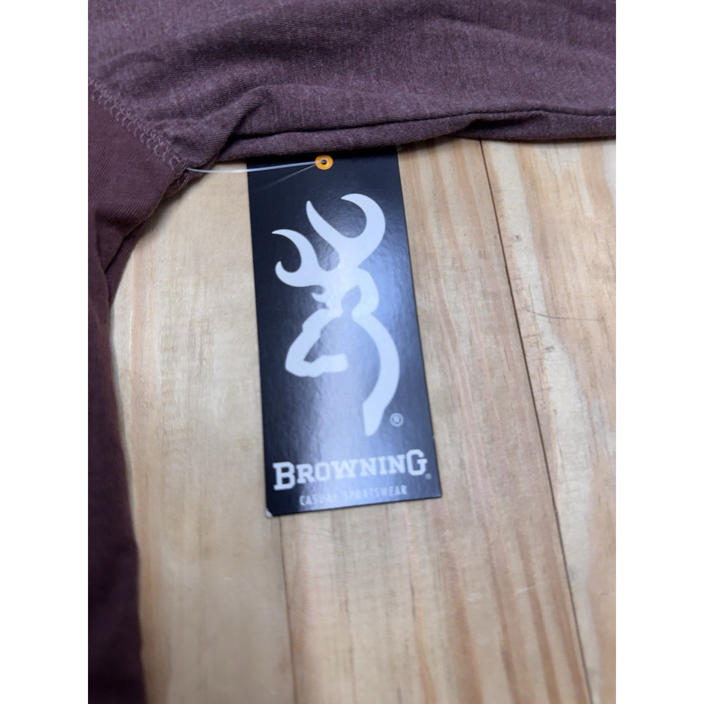 NWT Browning Lucas Hooded Crew Medium Cedar w/ Browning Flag Logo