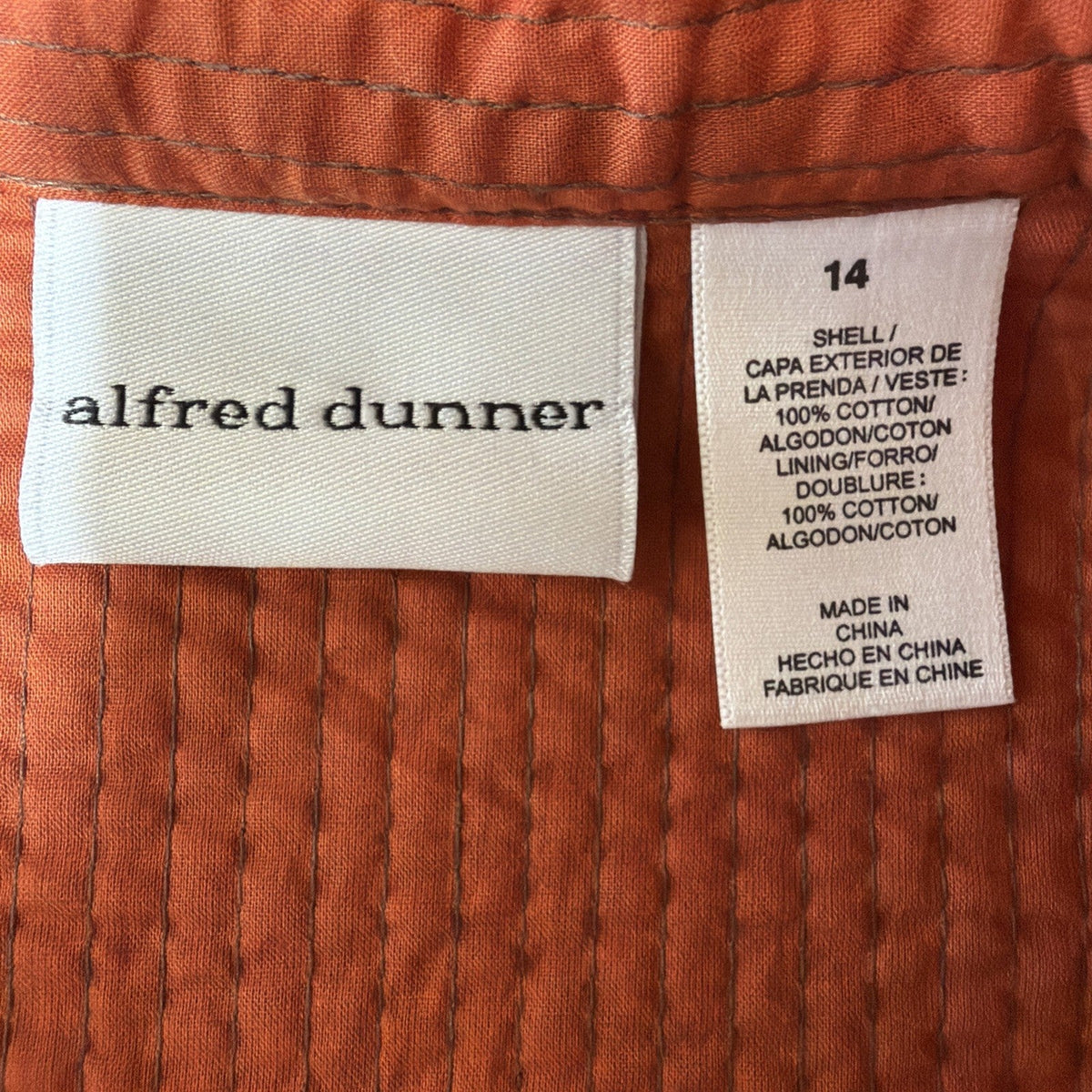 Vintage 90s Alfred Dunner Lightweight Boho Patchwork Quilted Cotton Jacket Sz 14