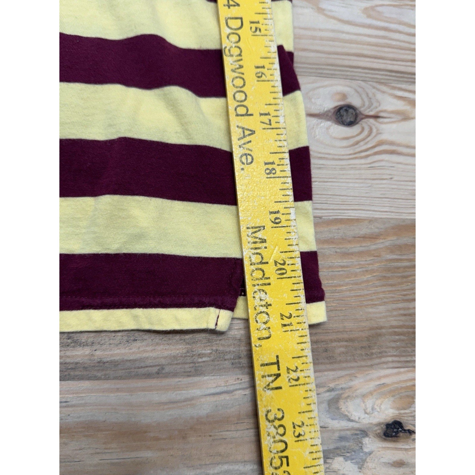 American Eagle Girl's Large 100% Cotton Short Sleeve Striped Yellow Polo Shirt