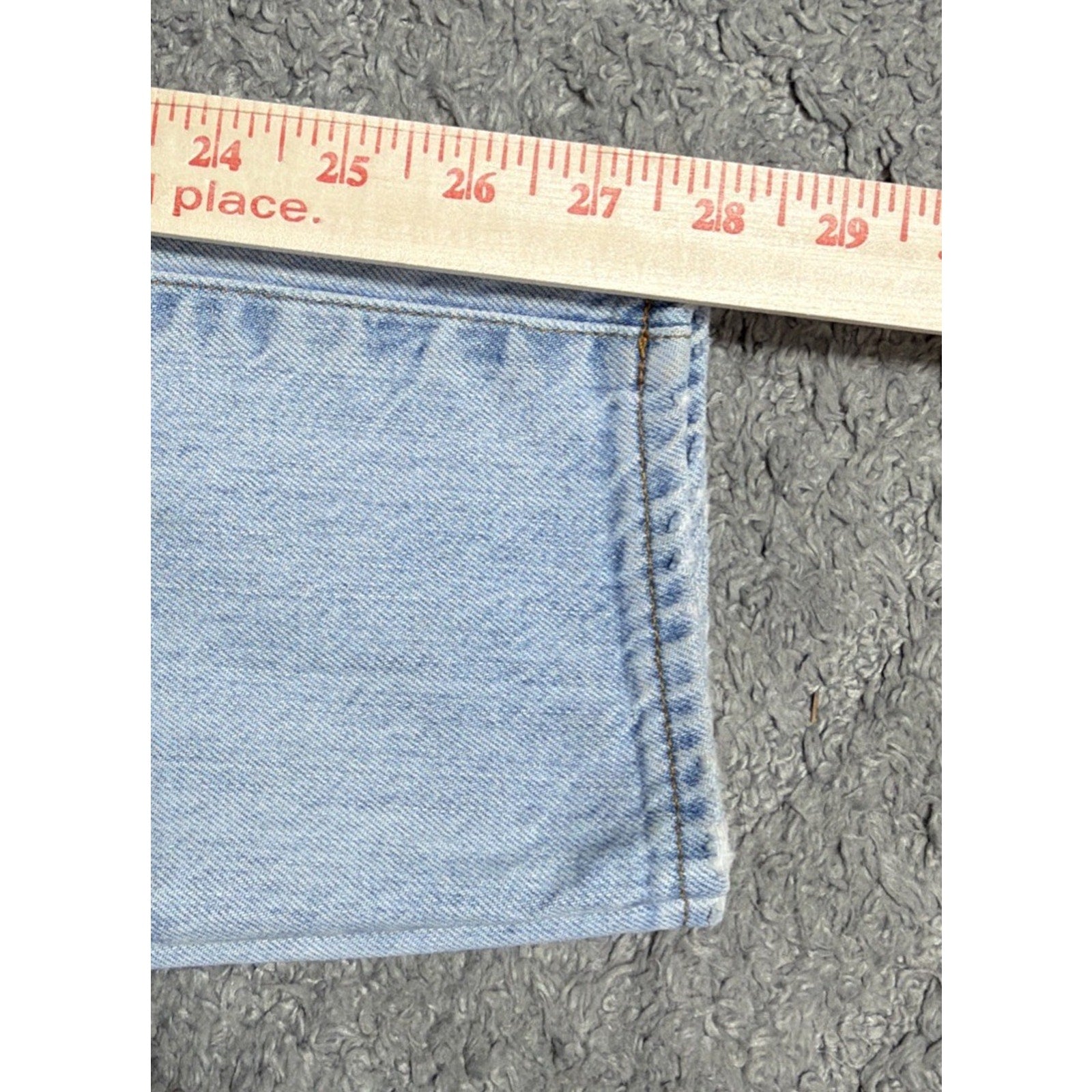 Madewell Womens Perfect Summer Tapered Jeans Blue Light Wash 100% Cotton 25x28