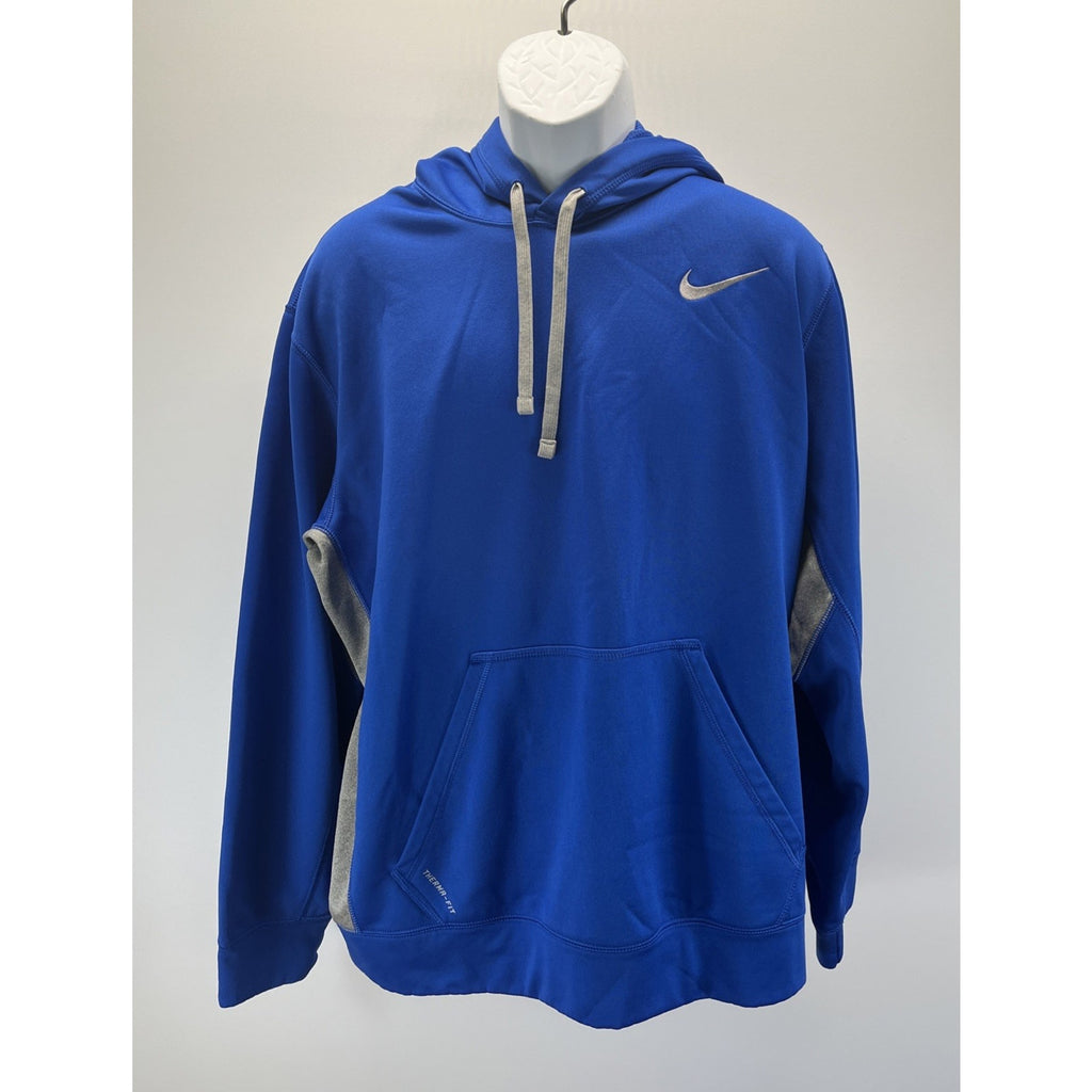 Nike Men's KO 3.0 Therma-Fit Hoodie Sweatshirt 650733-480 Blue Gray Sz XL
