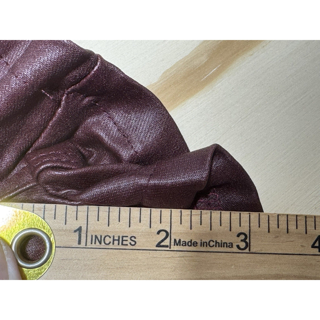 Apperloth Burgundy Faux Leather Shorts Womens M High Waist Stretch Club Sexy NWT