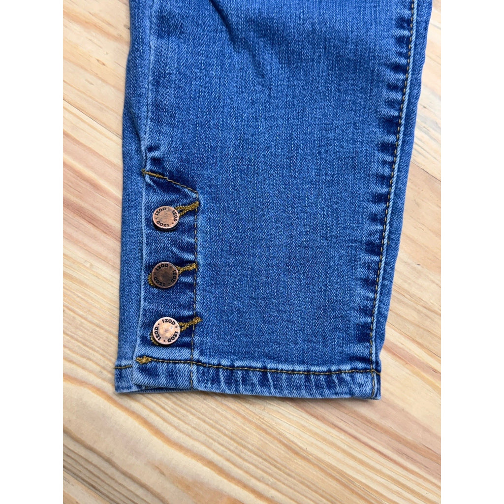 Izod Pants Womens 10 Blue Denim Jeans Straight Stretch