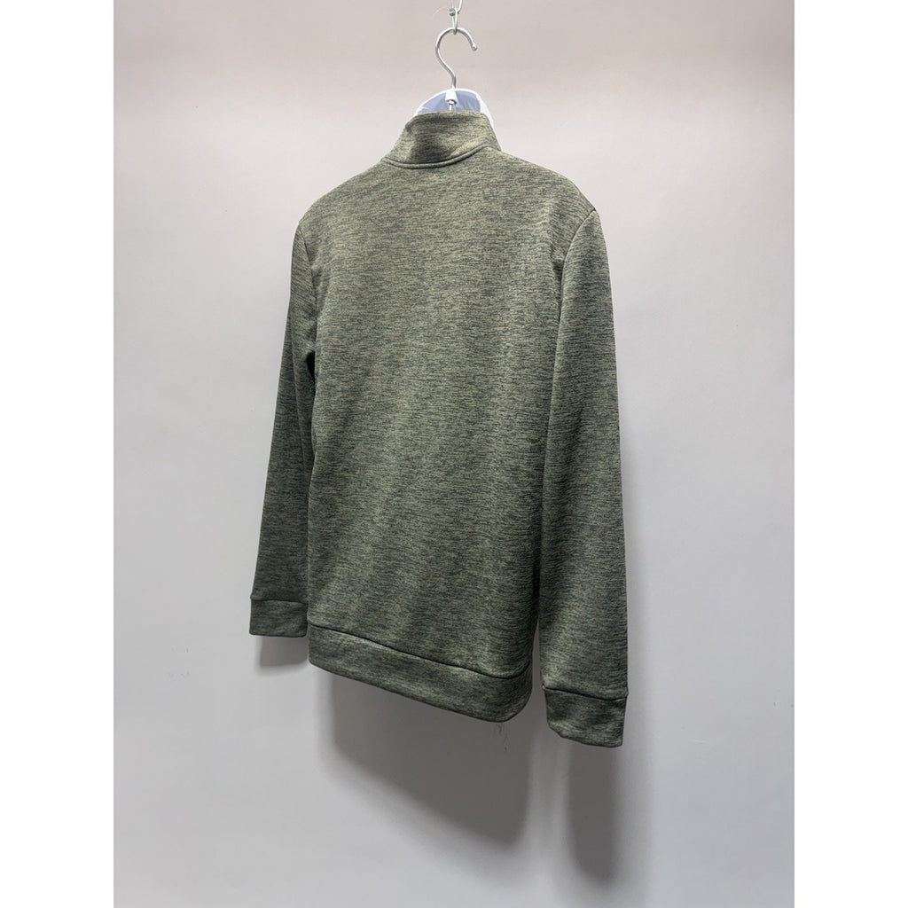 Under Armour Mens M Armour Fleece Twist 1/4 Zip Pullover Green Loose NWT