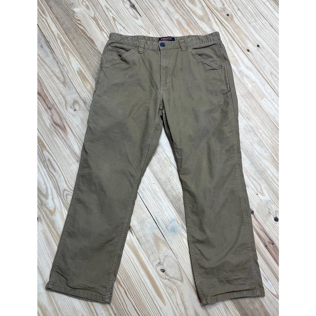 Ridgecut Toughwear Tan Brown Canvas Work Pants Casual Men's size 36x30