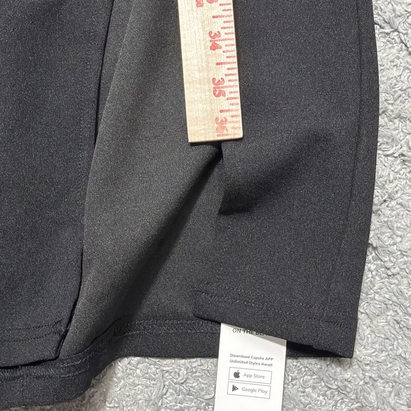 Cupshe Black Puff Shoulder Long Sleeve V Neck Midi Dress Tie Size L NWT