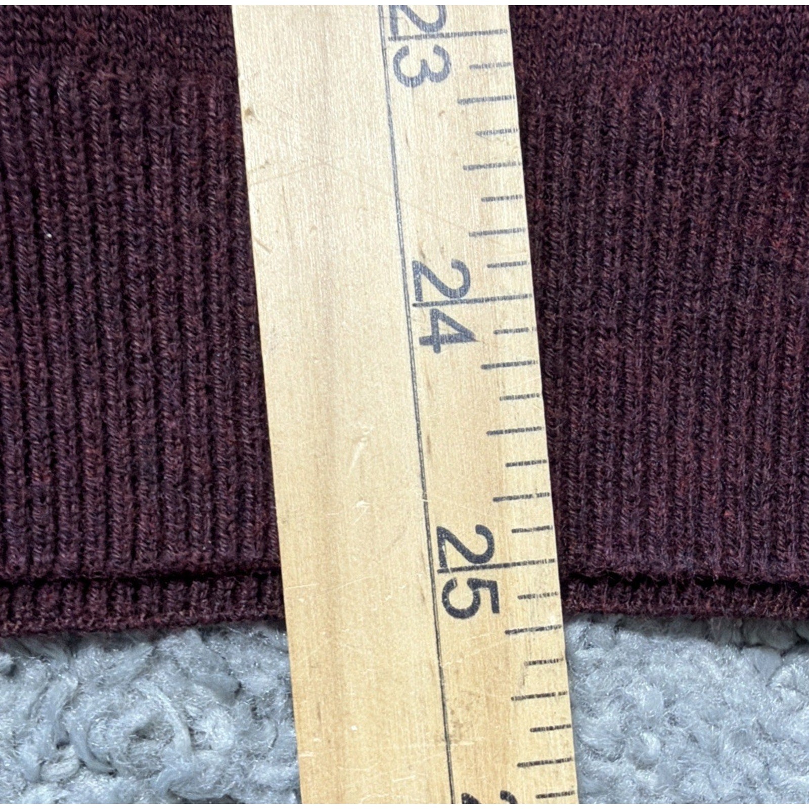 Roundtree & Yorke Sweater Mens S Maroon 1/4 Zip Pullover Preppy Casual