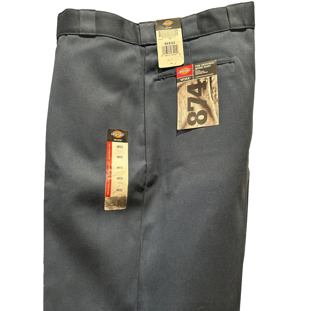 Dickies New 874 Plain Front 46 X 32 NWT Twill Work Navy Blue Pants