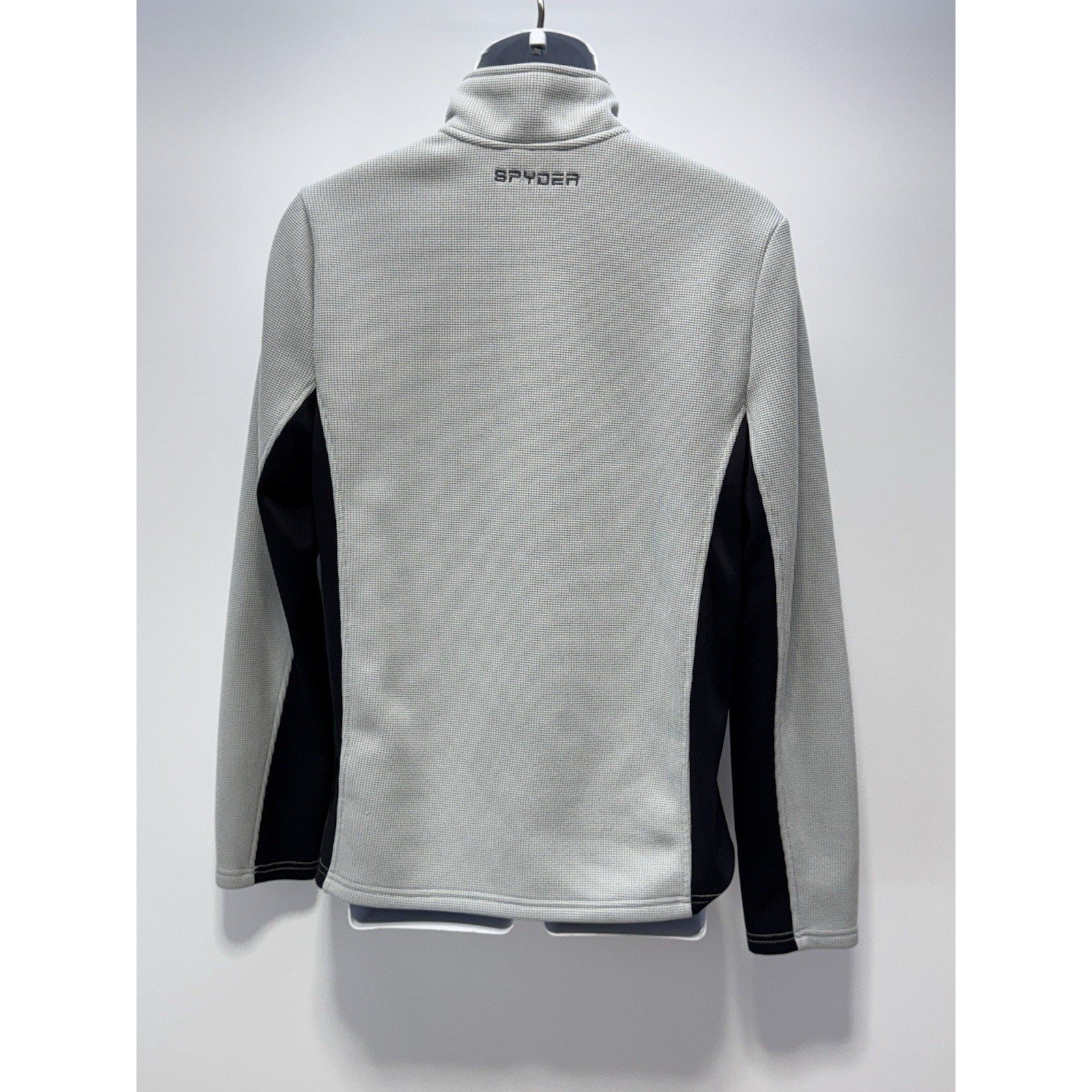 Spyder Jacket Adult S White Hiking Logo Outdoors Sweater Textured Coat Mens